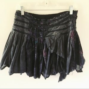 FREE PEOPLE boho rag mini gypsy festival skirt